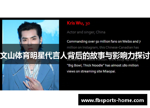 文山体育明星代言人背后的故事与影响力探讨